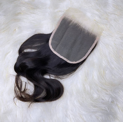 "5 x 5" Raw Indian Wavy / Sraight Closure